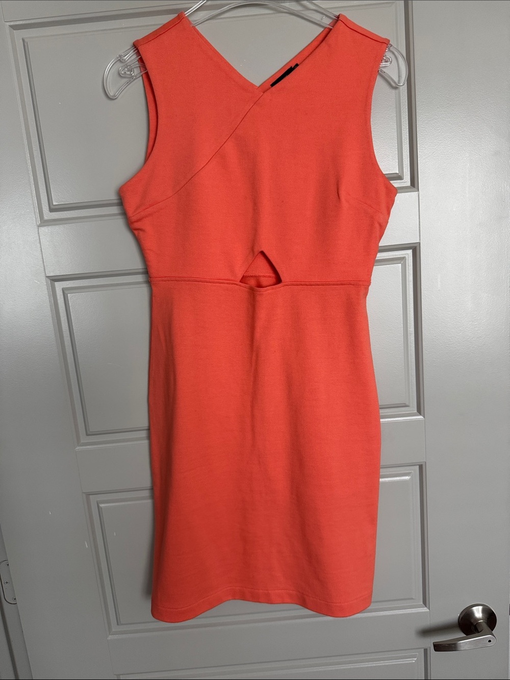 NWOT SUNDAY KATE SPADE Coral Sleeveless Mini Dress with Waist Cutout